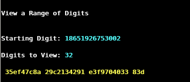 last hexadecimal digits of pi